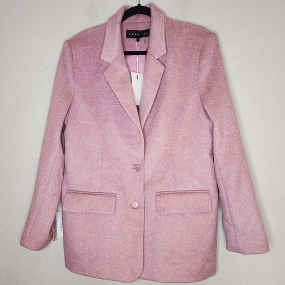 NWT Endless Rose Wool Blend Pink Purple Blazer Jacket Size Large - Picture 1 of 16